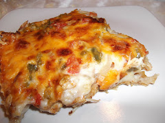 Mexican Lasagna - leftovers stolen from the fridge by my 20 year old who is not Celiac.