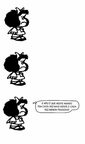 A Mafalda, a gente e as pessoas