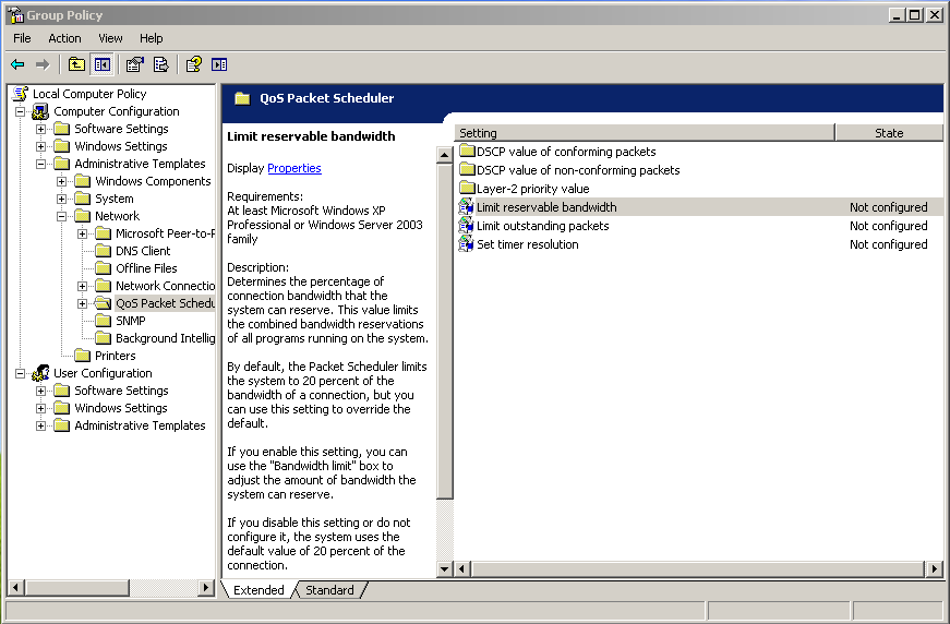 Computer configuration administrative templates