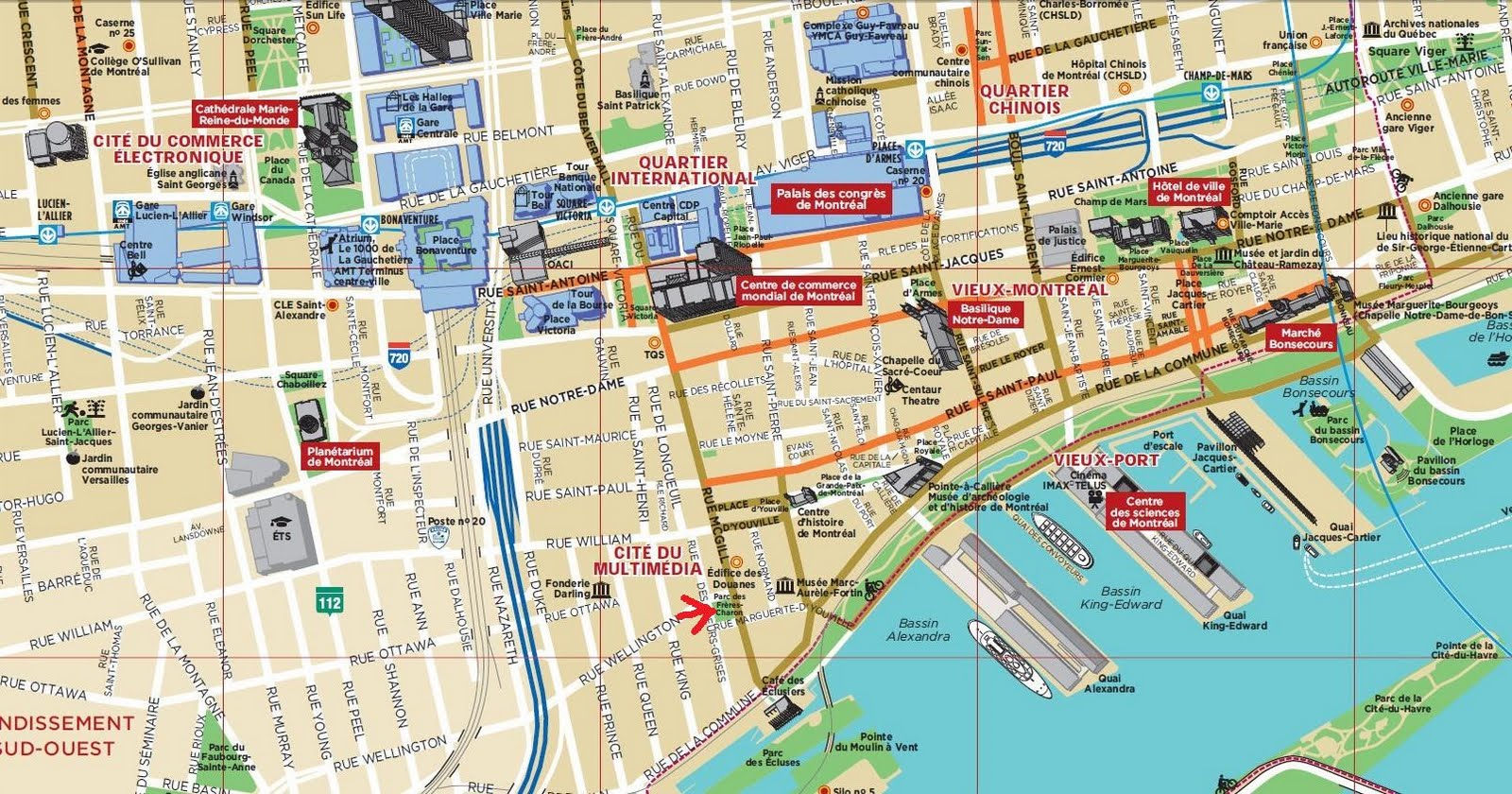 Montreal Landmarks Map