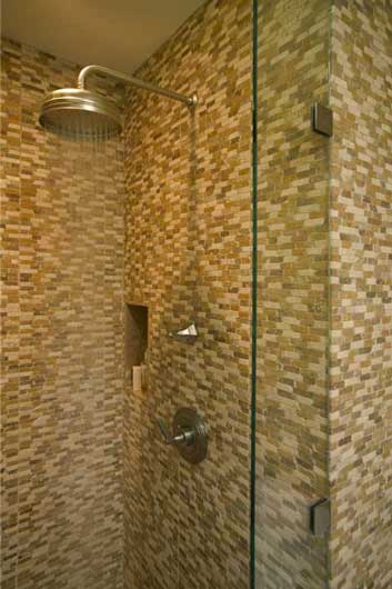 marble mosaic shower