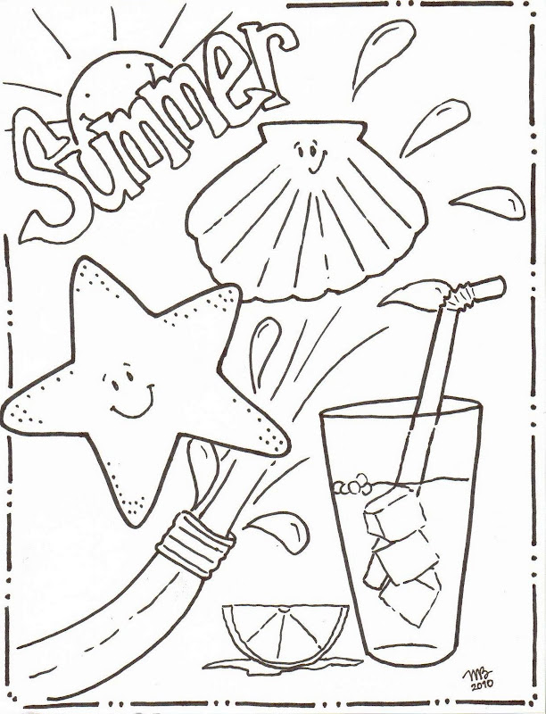 Summer Coloring Pages - Original MKB Designs title=