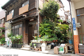 The ordinary scenery of old towns in Tokyo, at Tsukuda town
