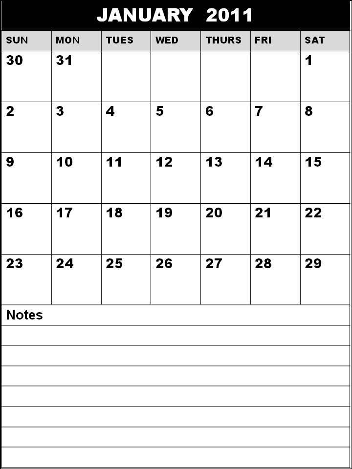 january 2010 blank calendar