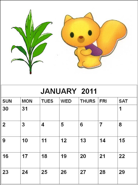 Jan 2011 Calendar Wallpaper. January 2011 Calendar Cute.