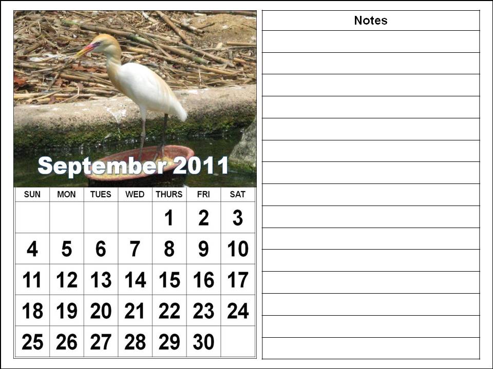 2011 calendar printable free. Printable September 2011