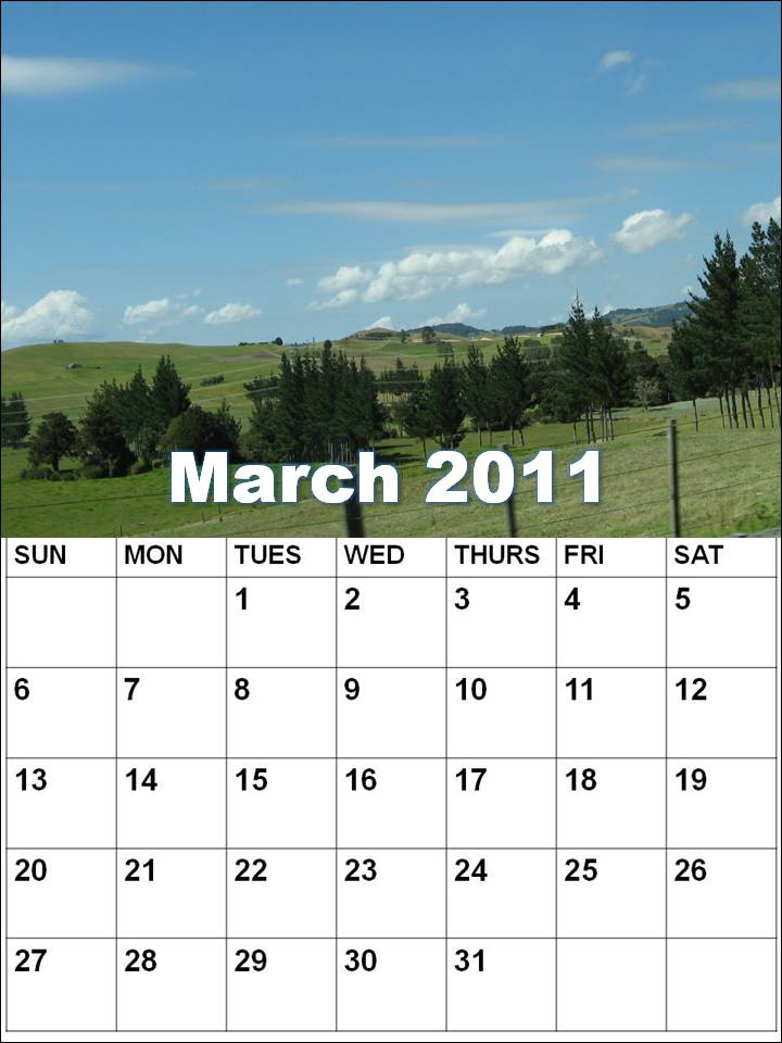 The Symphony of Life: free printable march calendars