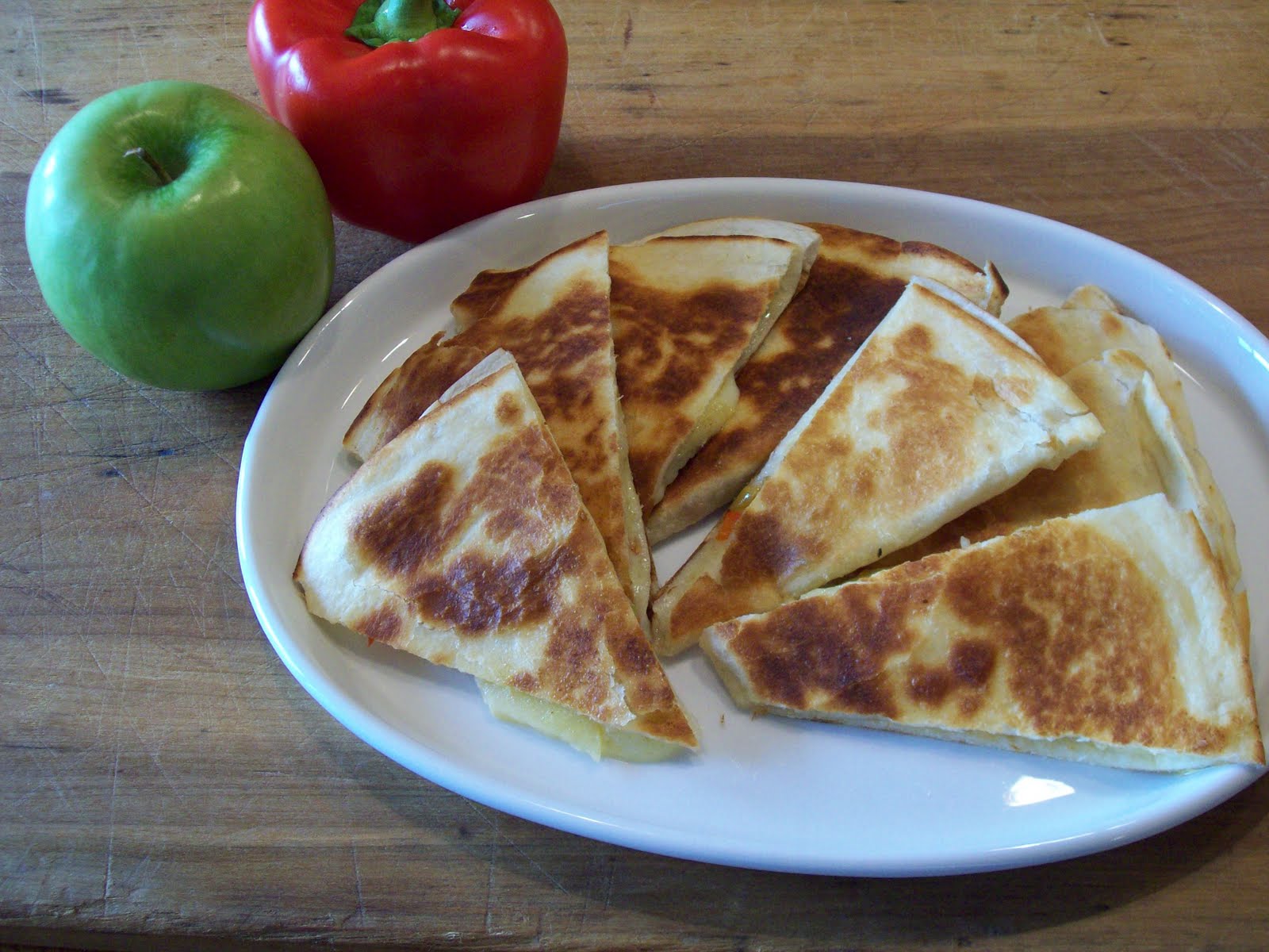 Tracy's Living Cookbook apple and havarti quesadilla