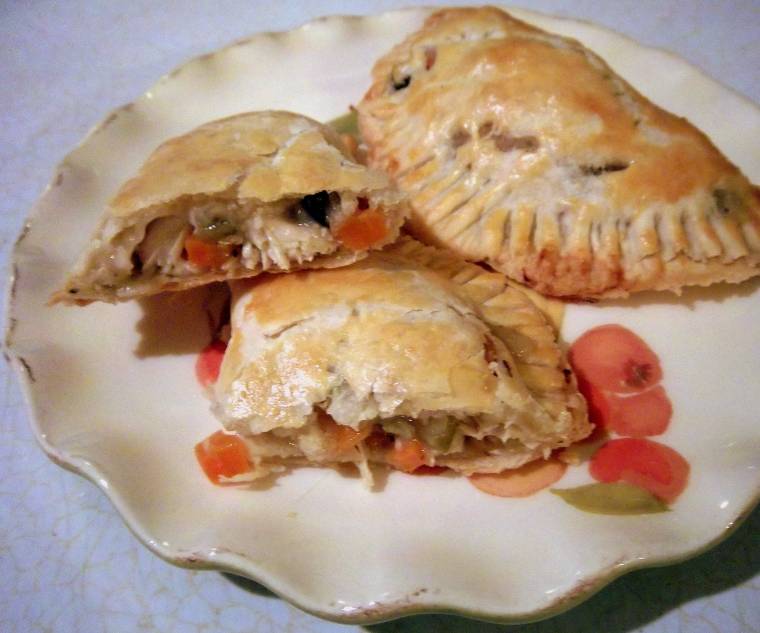 Slice of Southern Chicken Pot Pie Pockets