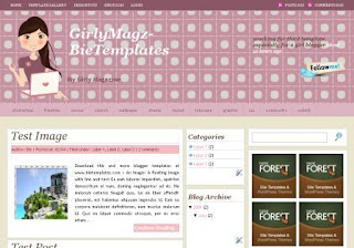 Free Blogger Template - Girly Magazine