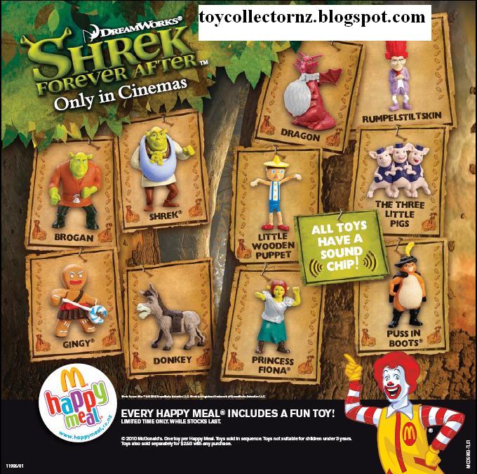 Toy Collector New Zealand McDonalds Shrek Forever After Toys 2010