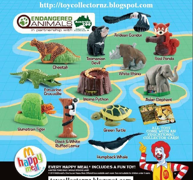 mcdonalds animal toys