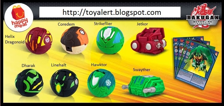 bakugan mcdonalds toys 2011