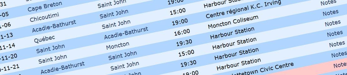 Station Nation: Schedule/Results