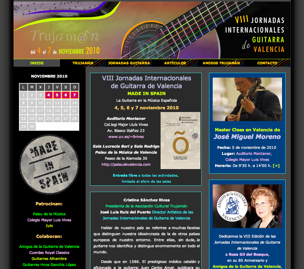 Tienda Ramírez VII JORNADAS DE LA GUITARRA DE VALENCIA 2010
