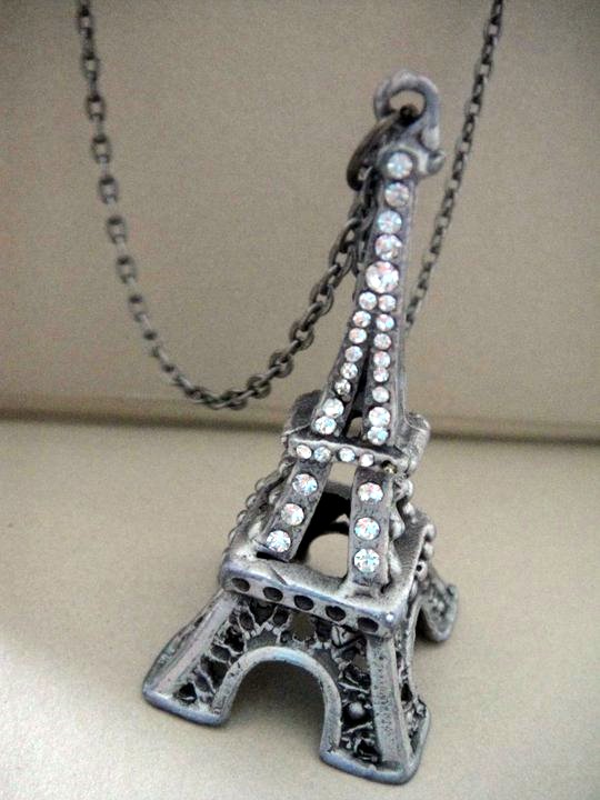 Paris Charms in Antique Silver Pewter the Eiffel Tower Charm Small » Paris Charms