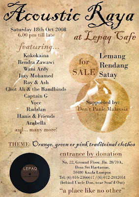 fake plastic words: Acoustic Raya Showcase at Lepaq Cafe
