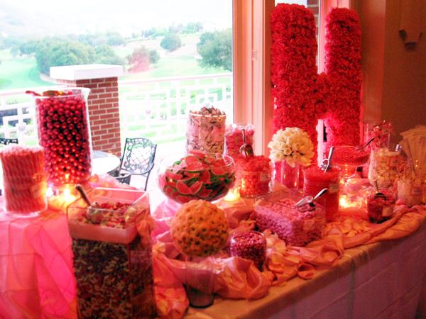Candy Bar for a Wedding Reception Anniversary dinner