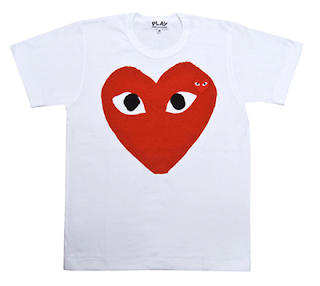 CDG: COMME des Garcons Double Hearts Red Play Tee