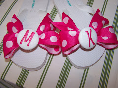 Pink and White Polka Dot Flip Flops