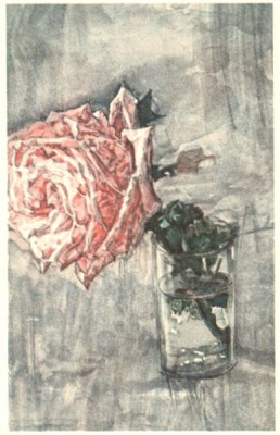 Врубель роза в стакане картина