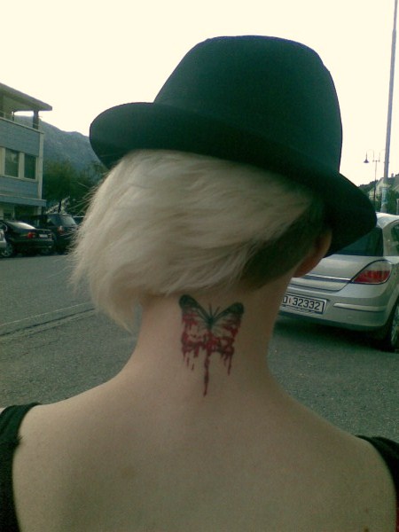 Tribal Tattoo: Nice Neck Tattoo Ideas With Butterfly Tattoo Designs