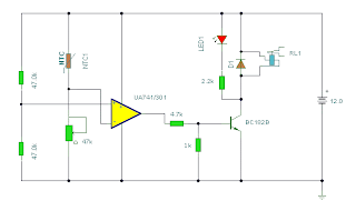 Thermistor Temperature Monitor Circuit and explanation | Electronic Circuits, Schematics Diagram