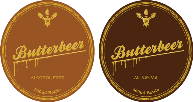 HJ02 Design Practice: Butterbeer: Final Bottle Labels