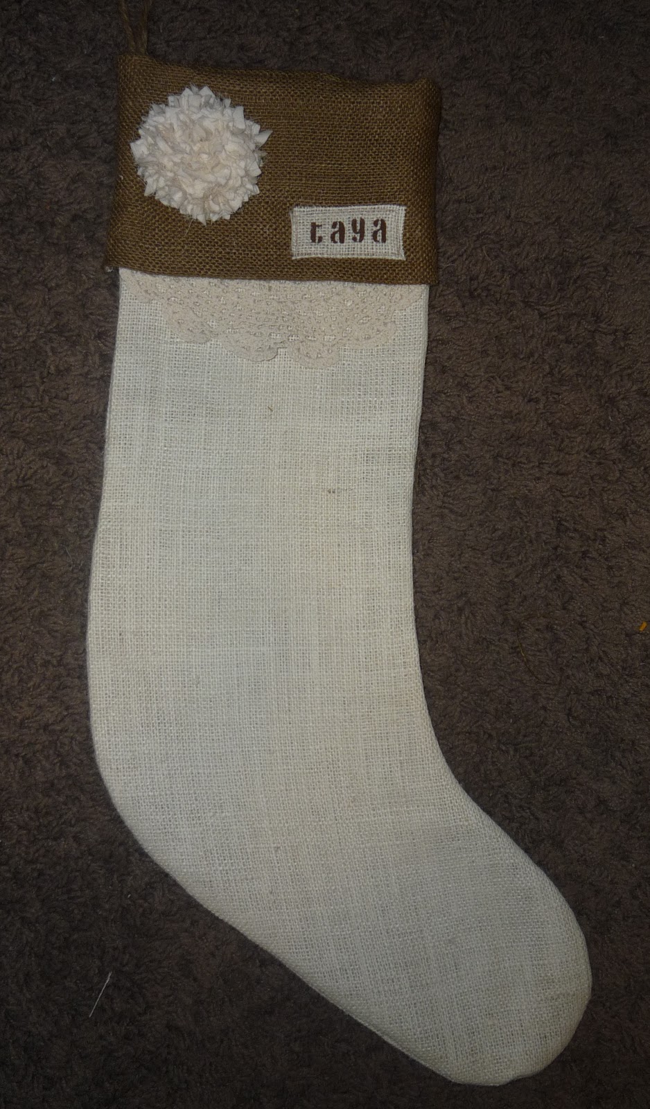 Furniture Fix Burlap Stocking HowTo