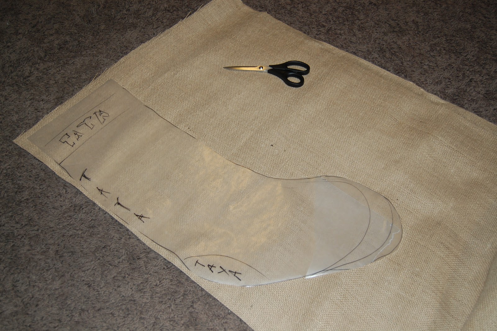 Furniture Fix Burlap Stocking HowTo