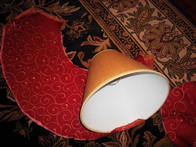 How to cover lampshade with fabric