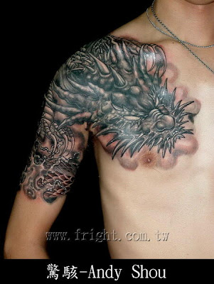 Chinese dragon tattoo design