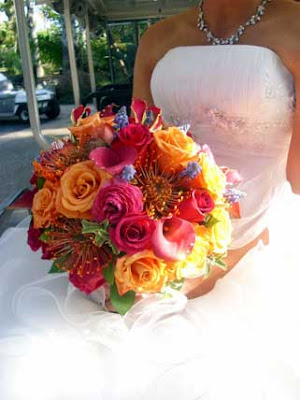 Pink yellow rose bouquet. Red and Yellow Rose, Calla Lily Bridal Bouquet 