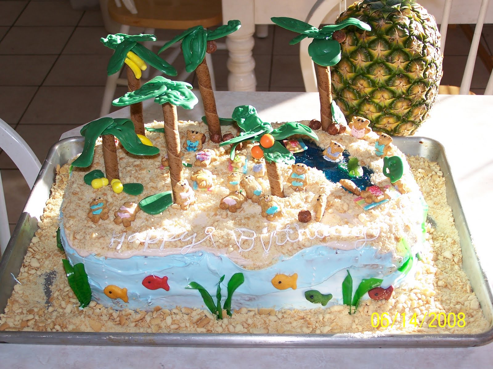 Live and Learn; Borrow and Steal Paradise Island Birthday Cake