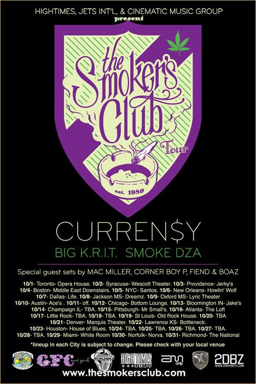 Tha Comer Blog The Smoker’s Club Tour w/ Curreny, Smoke DZA & Big K.R