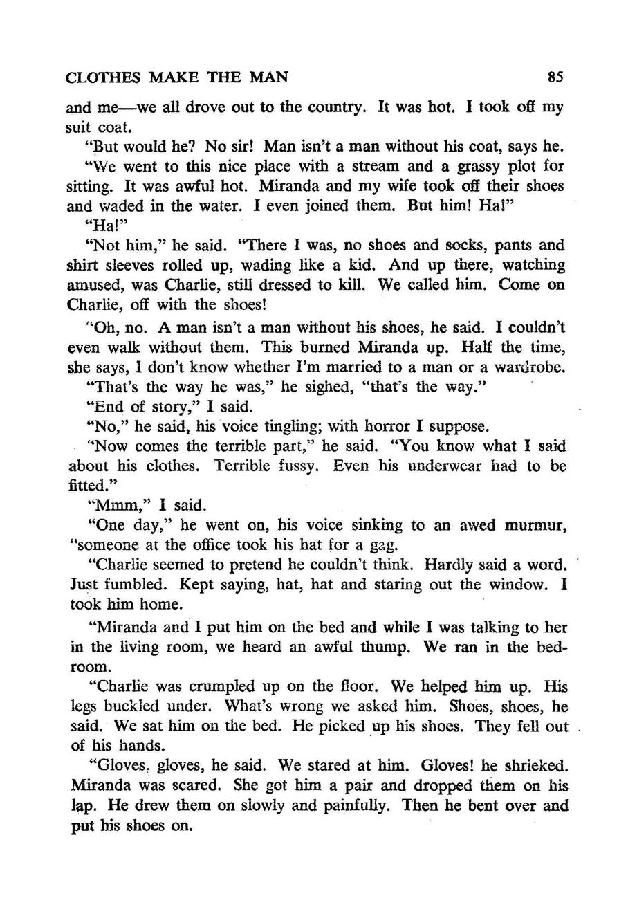 TwoFisted Tales of TrueLife Weird Romance! Clothes Make the Man by