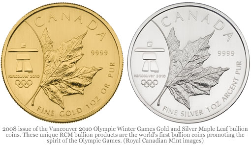Royal Canadian Mint Launches World’s First Bullion Coins Promoting Spirit of Olympic Games