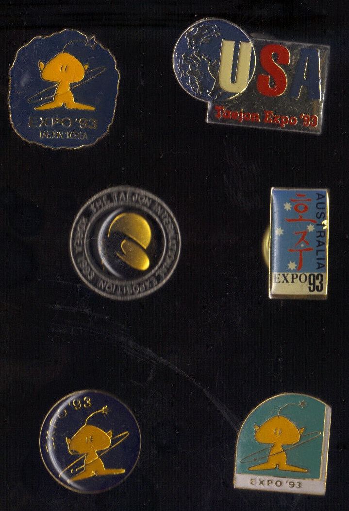 World Expositions Snapshot Pins from Expo 88, Expo 92, Expo 93, Expo