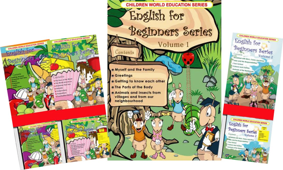 AJ MALL: Kids- ENGLISH FOR BEGINNERS Books+ VCD