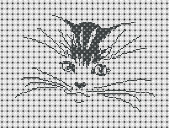 grilles point de croix: grilles chats