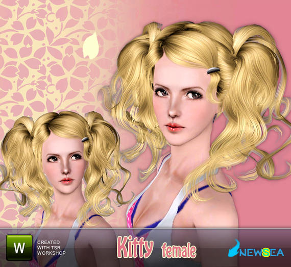 Newsea Kitty Female Hairstyle. Download at The Sims Resource - Subscriber 