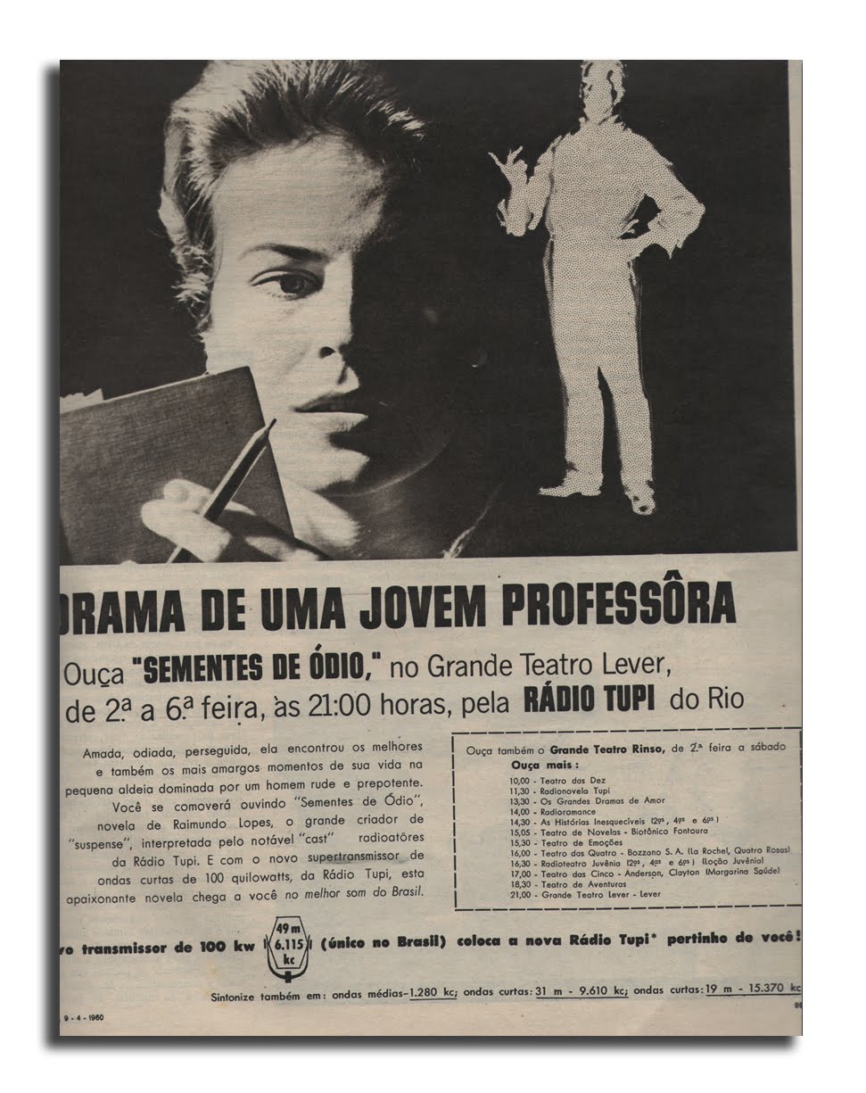 RÁDIO BRASIL MPB Revista O Cruzeiro, abril de1960 Nos Tempos das