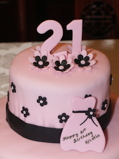 About the Cakes: Pink and Black 21st Birthday Cake
