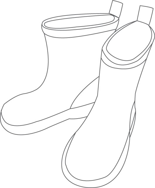 Sketch Womens Rain Boots Coloring Pages