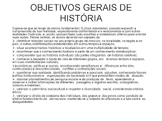 Objetivos da História | EJA JOINVILLE