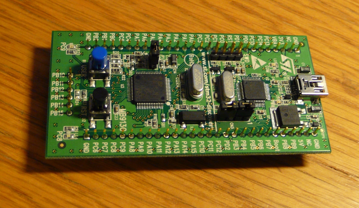 Overview of the STM32VLDISCOVERY evaluation board
