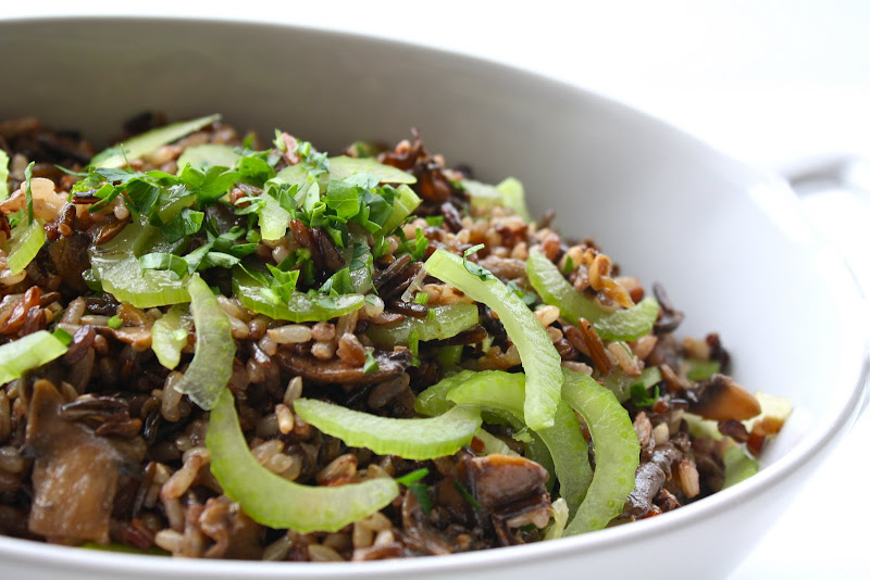 Wild Rice Salad With Mushroom Ragout