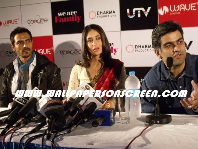 Kareena Kapoor and Arjun Rampal @ "We Are Family" press conference