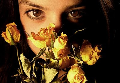mujer+rostro+flores