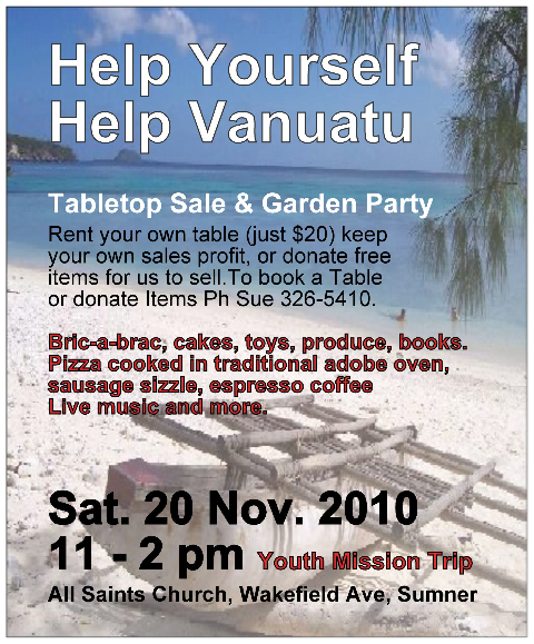 Vanuatu Youth Mission Trip 2010: November 2010